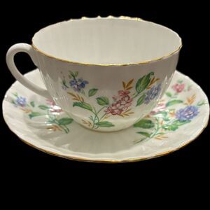 Vintage Windsor Bone China Floral Delicate Cottagecore Whimsical Teacup Saucer
